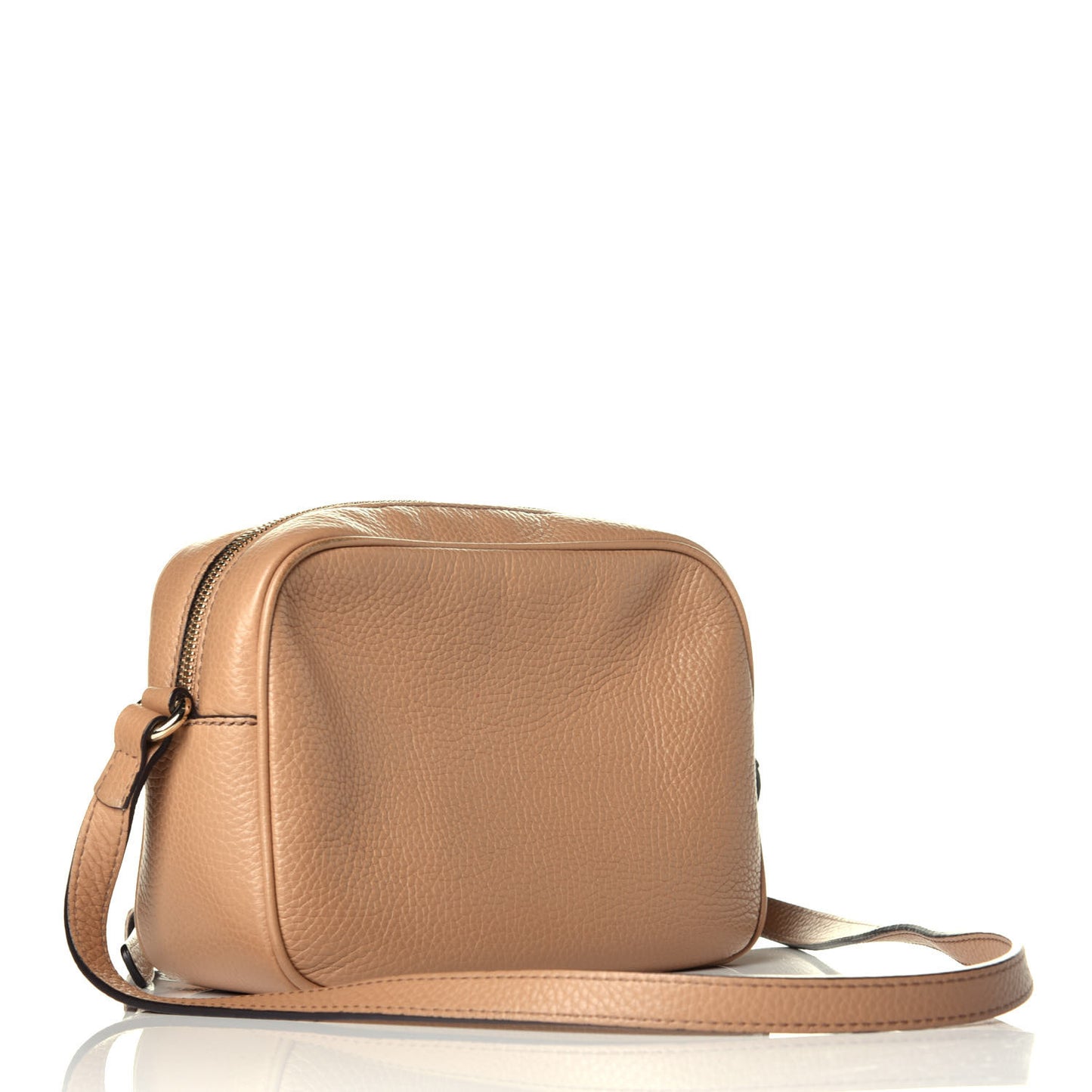 Pebbled Calfskin Small Soho Disco Bag Rose Beige