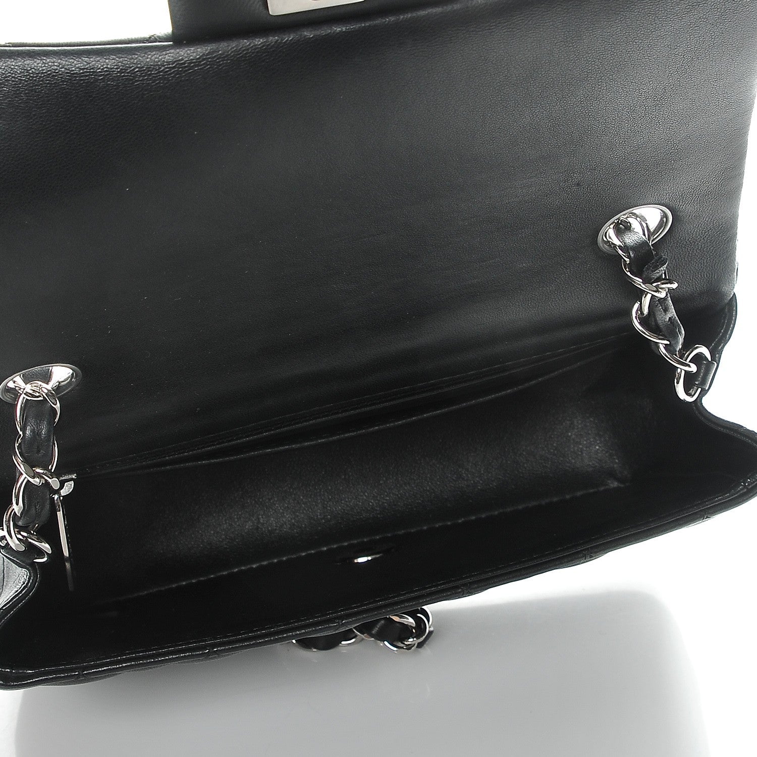 Chanel Lambskin Quilted Mini Rectangular Flap Black 5 of 7