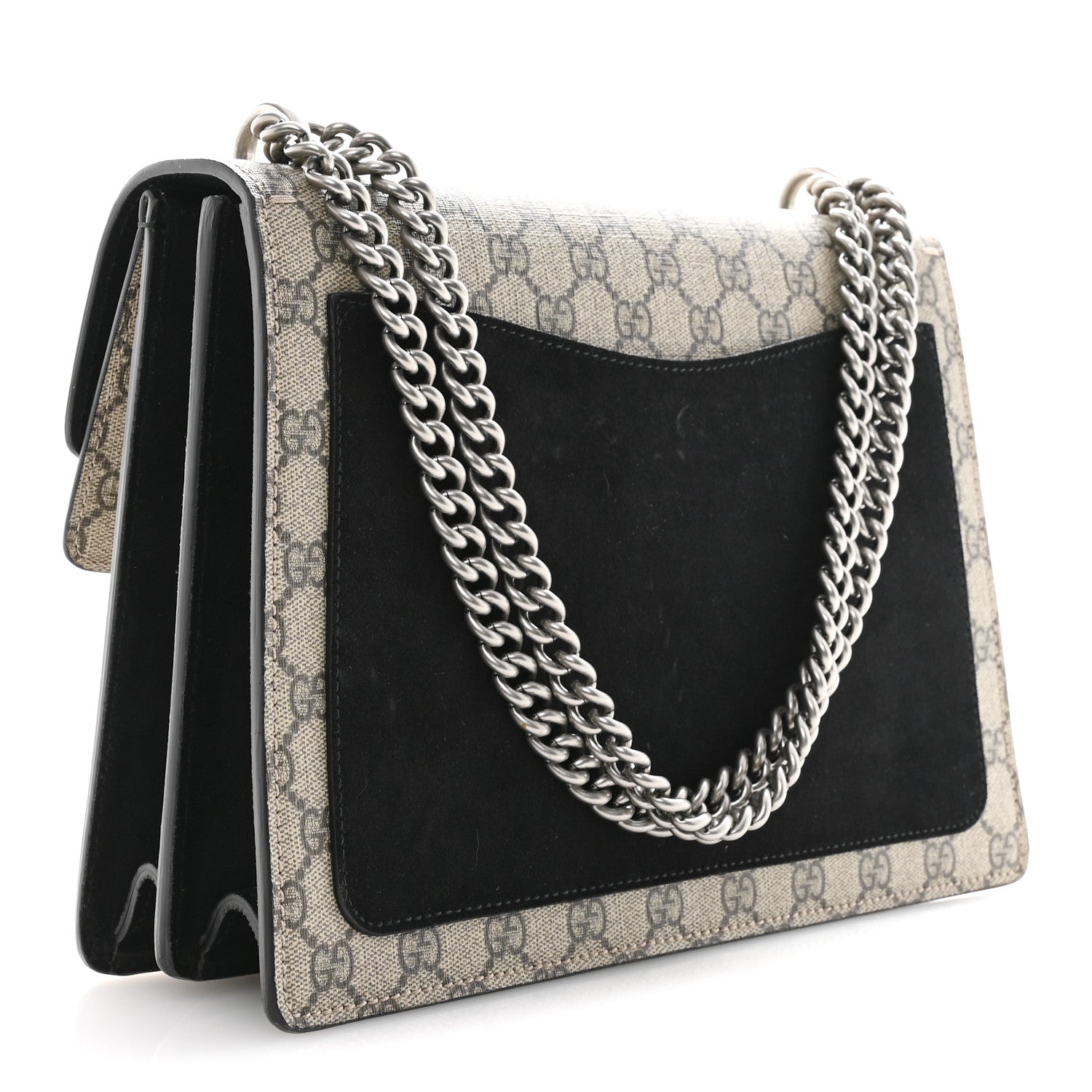 Gucci GG Supreme Monogram Medium Dionysus Shoulder Bag Black 3 of 11