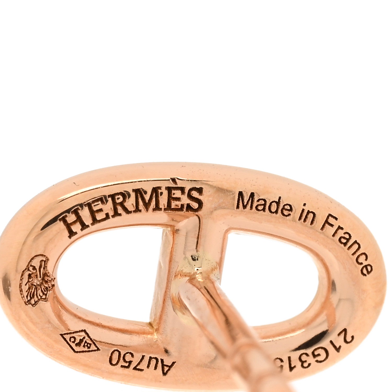 Hermes 18K Rose Gold TPM Farandole Stud Earrings 4 of 5