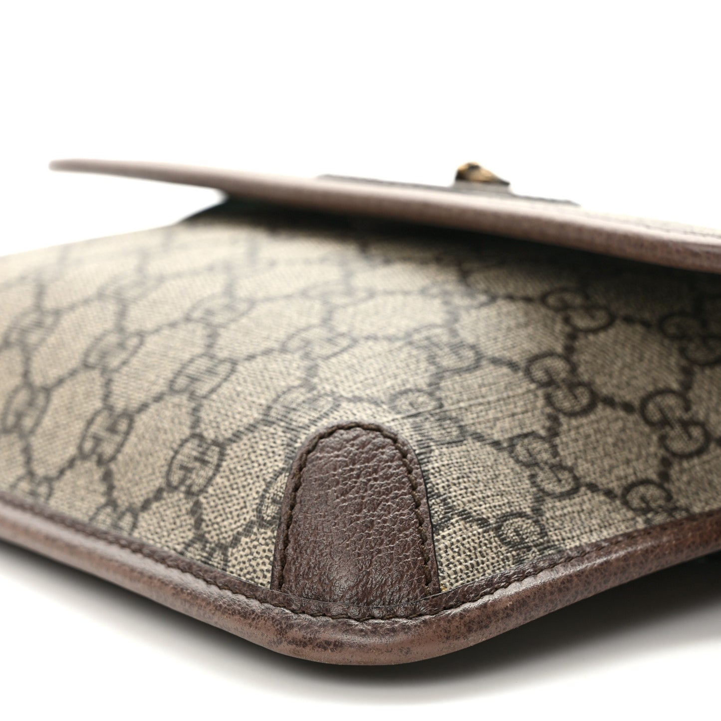 GG Supreme Monogram Neo Vintage Web Belt Bag Brown