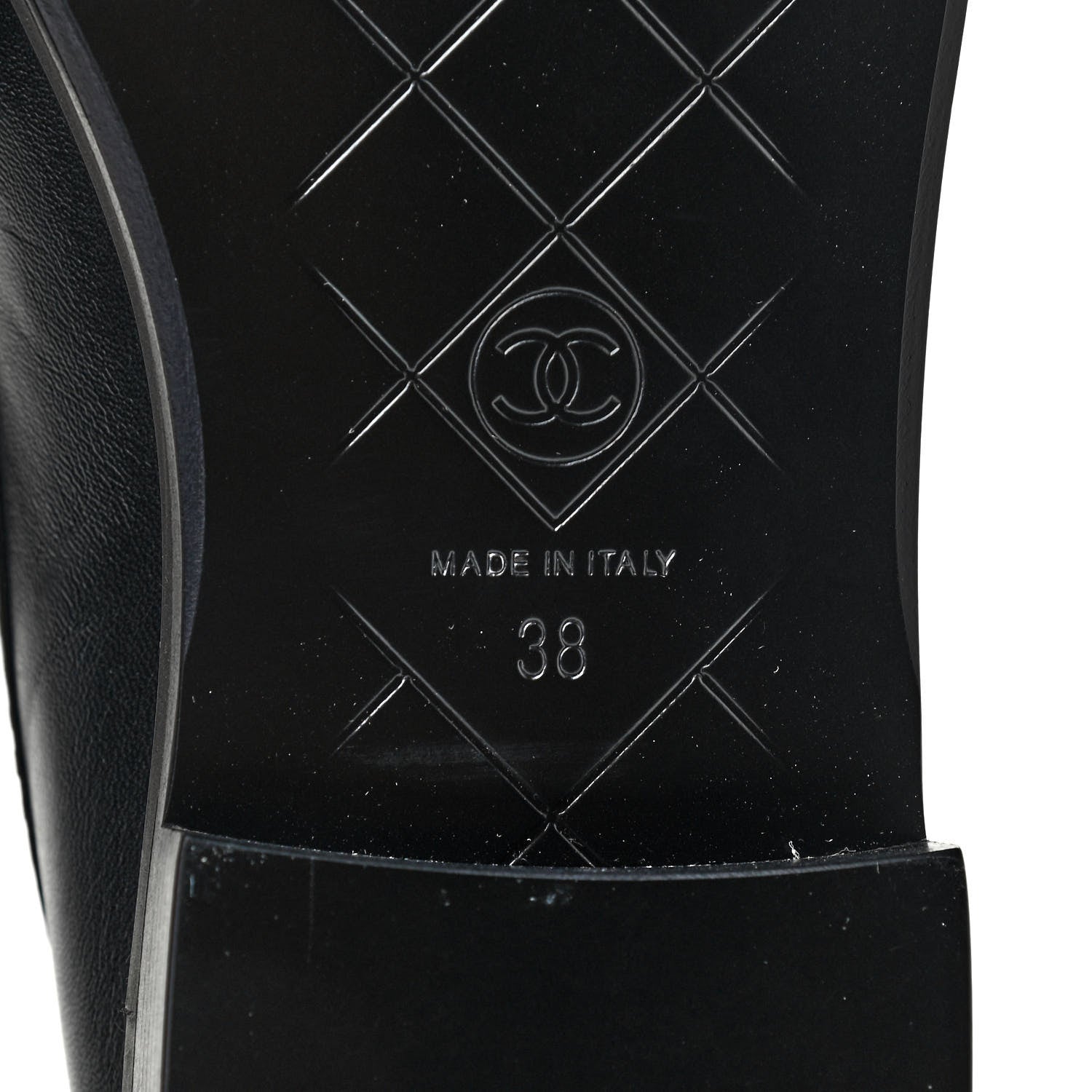 Chanel Lambskin Quilted CC Turnlock Loafers 38 Black 7 of 8