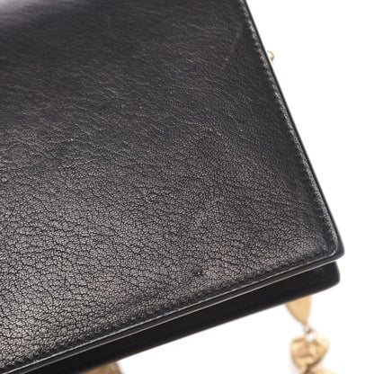 Saint Laurent Smooth Calfskin Classic Monogram Kate Heart Tassel Heart Chain Wallet Black 11 of 20