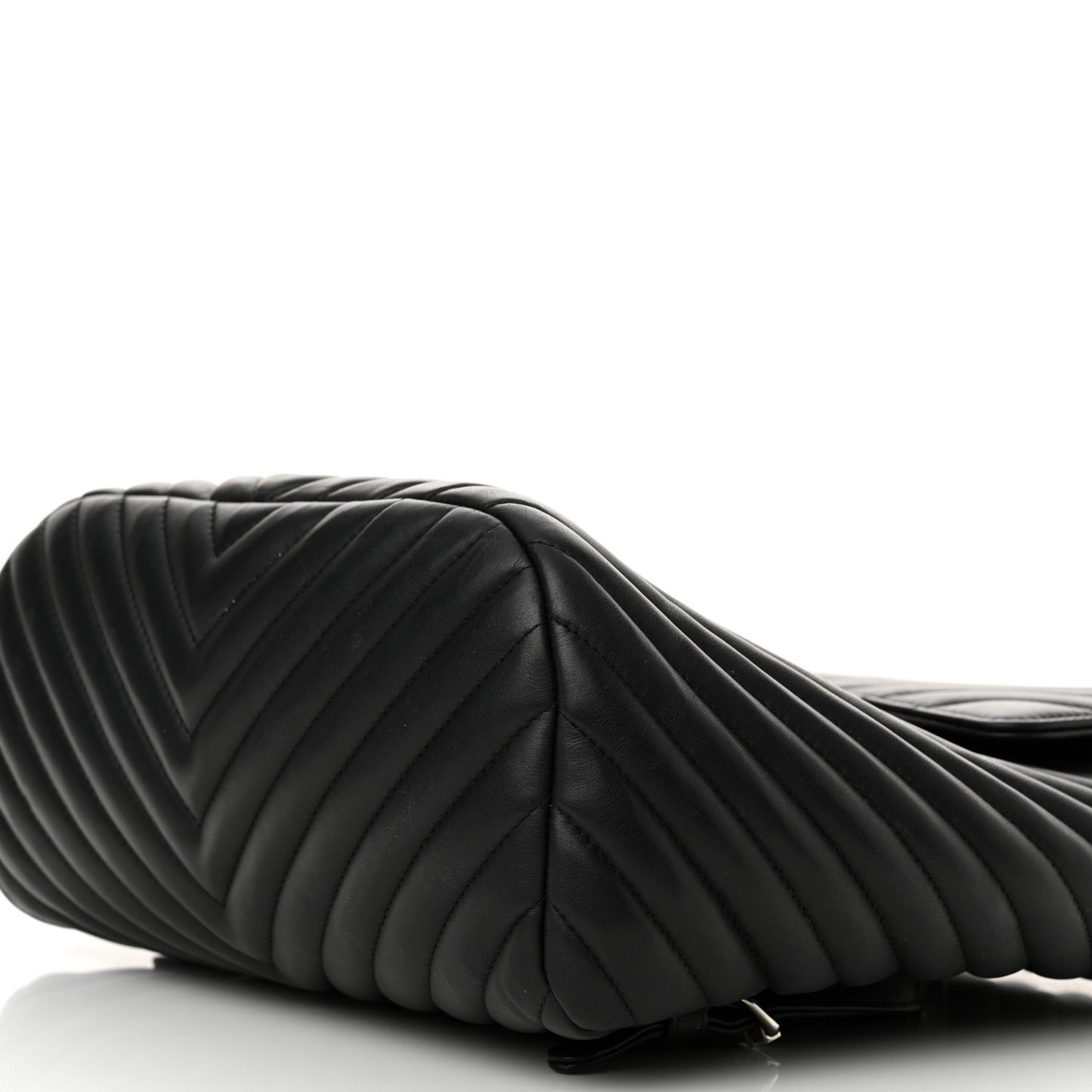 Calfskin Chevron Quilted Large Urban Spirit Backpack Black