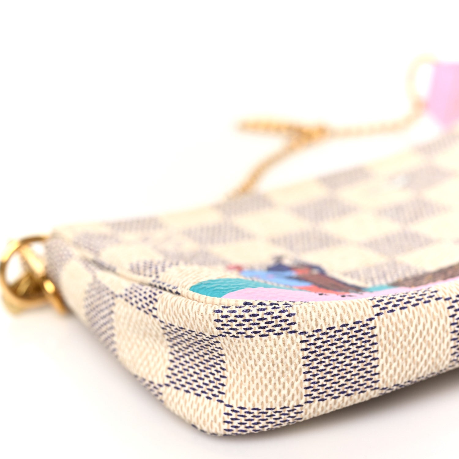 Louis Vuitton Damier Azur 2016 Christmas Animation Mini Pochette Accessories 7 of 8