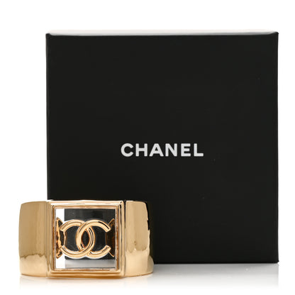 Chanel Resin CC Cuff Transparent Gold 5 of 5