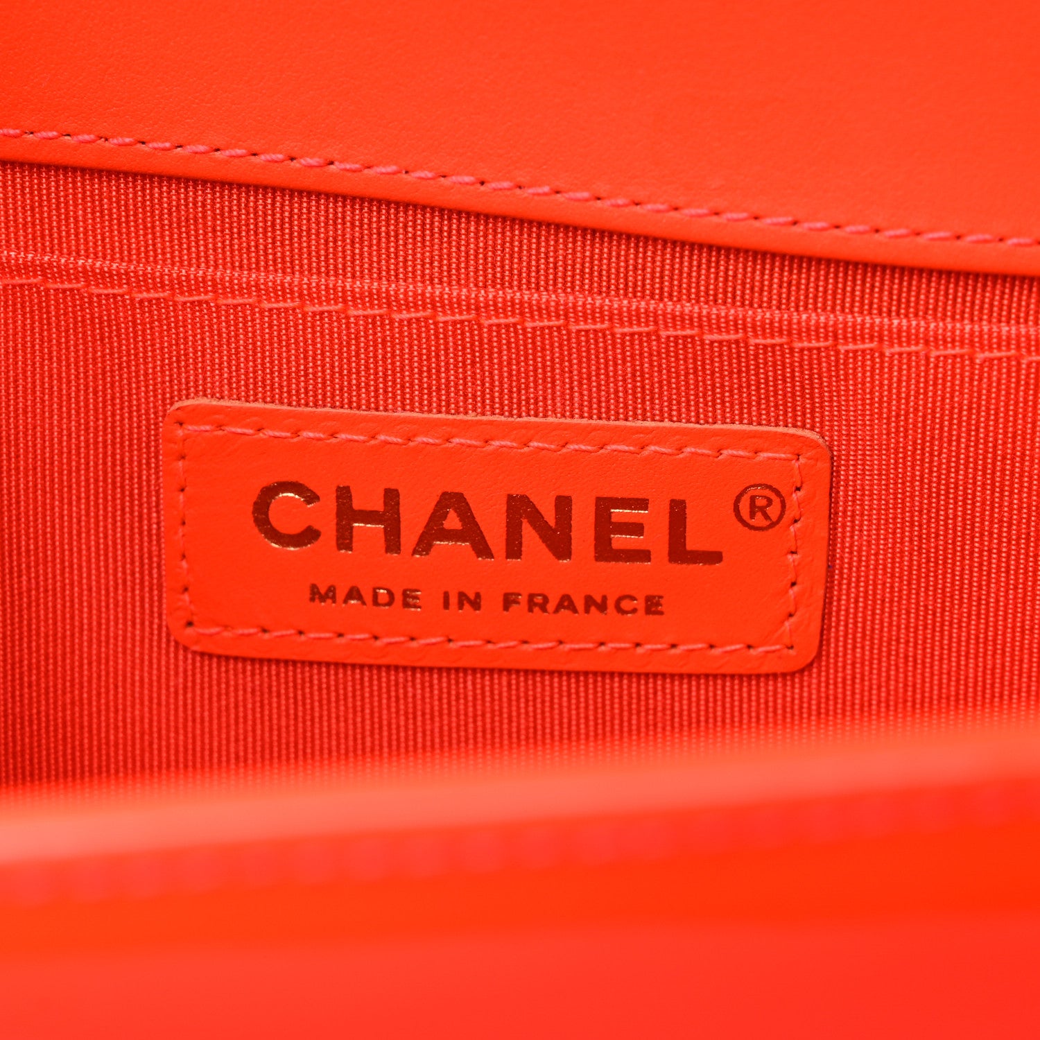 Chanel Patent Quilted Medium Boy Flap Orange 5 of 10