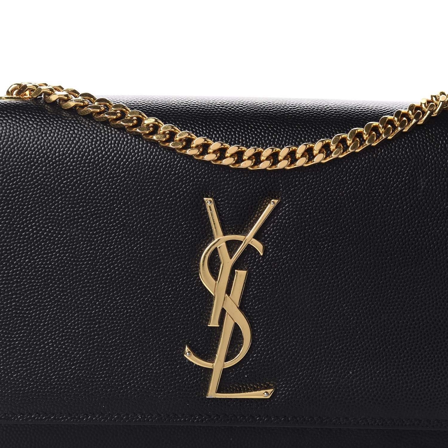 Saint Laurent Grain De Poudre Small Monogram Kate Satchel Black 12 of 12