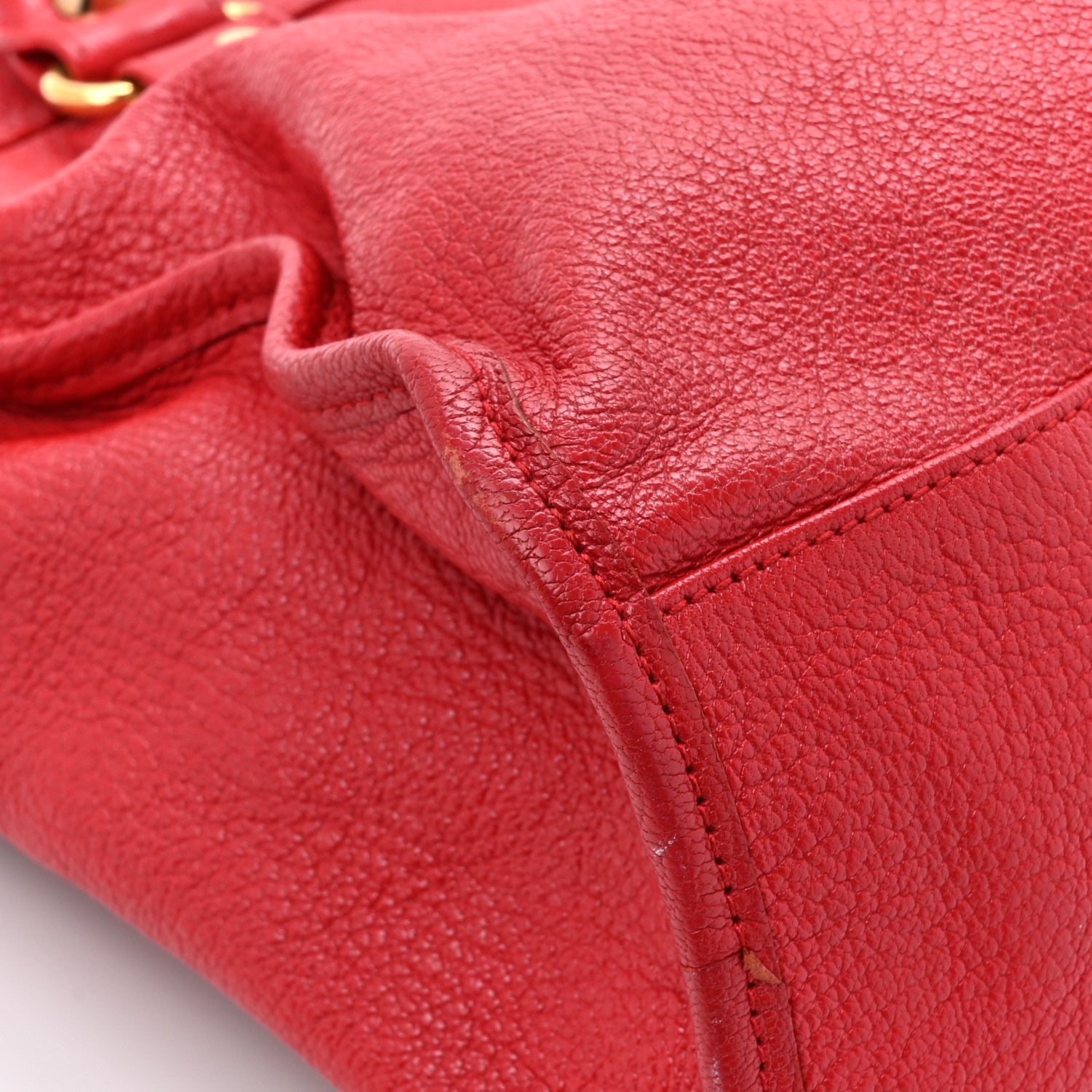 Balenciaga Chevre Gold Metallic Edge Hardware City Rouge Grenade 13 of 18