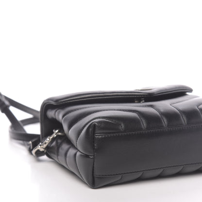 Saint Laurent Calfskin Y Quilted Monogram Toy Loulou Crossbody Bag Black 7 of 10
