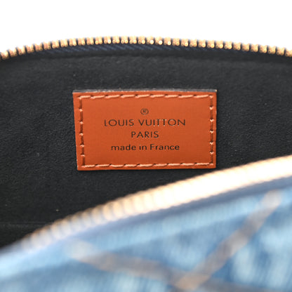 Louis Vuitton Denim Calfskin Reverse Monogram Malletage Alma BB Blue 6 of 9