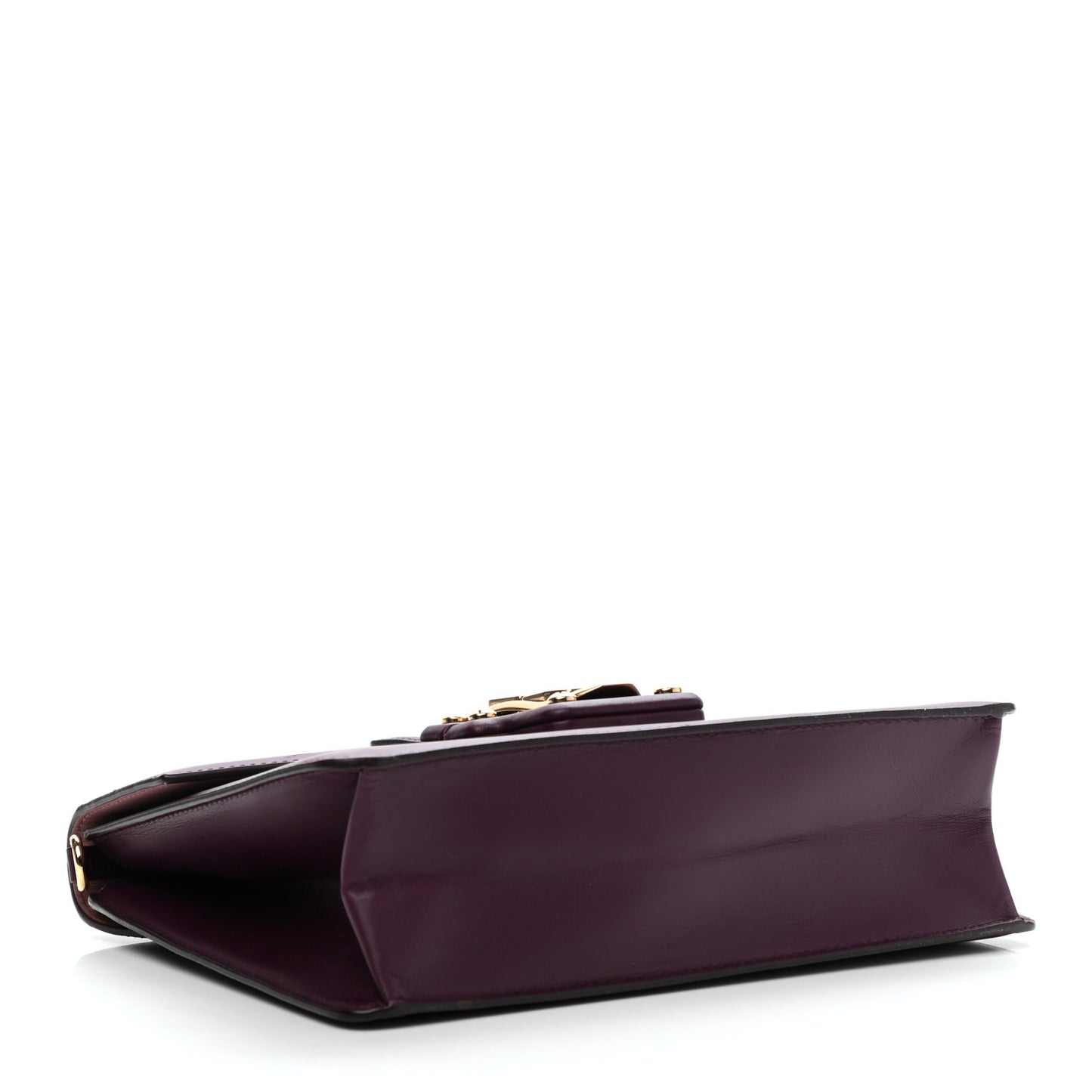Calfskin Lucia Satchel Purple