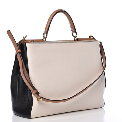Dolce & Gabbana Dauphine Miss Sicily Double Zip Satchel Ivory Multicolor 3 of 16