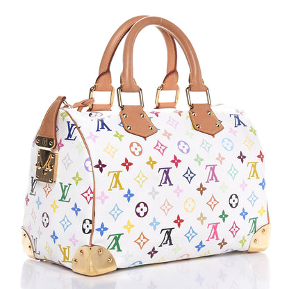 Louis Vuitton Monogram Multicolor Speedy 30 White 3 of 14