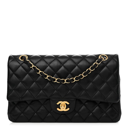 Chanel Lambskin Quilted Medium Double Flap Black 1 of 10