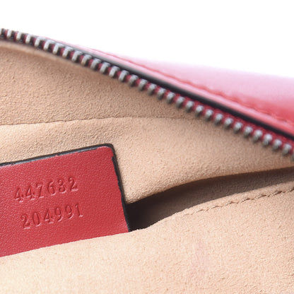Gucci Calfskin Matelasse Small GG Marmont Chain Shoulder Bag Hibiscus Red 6 of 9