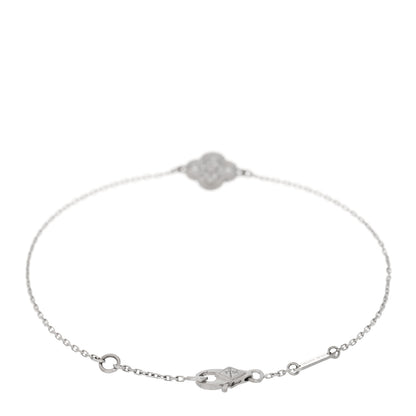 Van Cleef & Arpels 18K White Gold Diamond Sweet Alhambra Bracelet 2 of 3