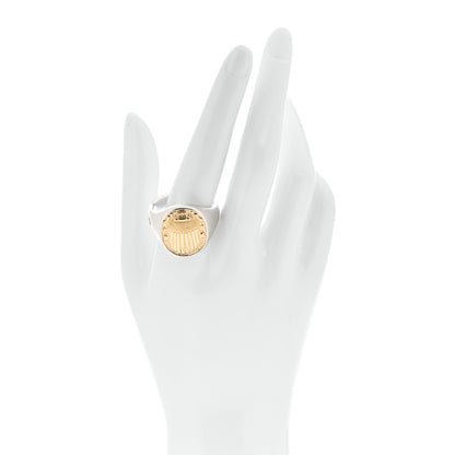 David Yurman Sterling Silver 18K Yellow Gold Petrvs Scarab Signet Ring 70 13 3 of 4