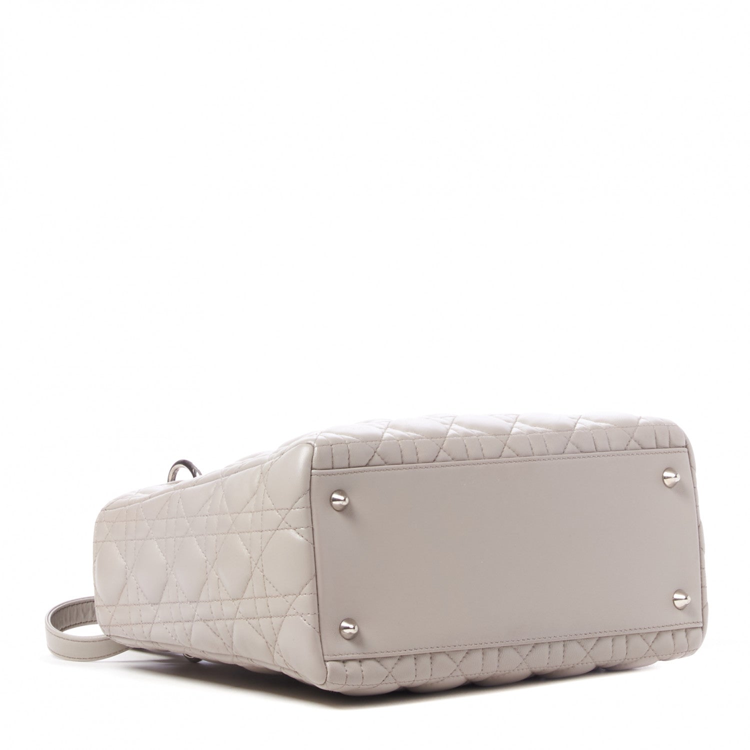 Christian Dior Lambskin Cannage Medium Lady Dior Grey 3 of 8