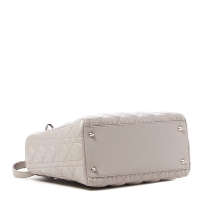 Christian Dior Lambskin Cannage Medium Lady Dior Grey 3 of 8