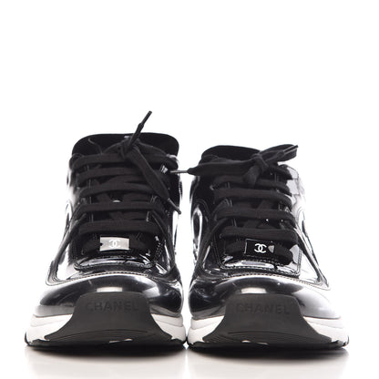 Chanel Calfskin Patent Transparent Sneakers 40.5 Black 2 of 9
