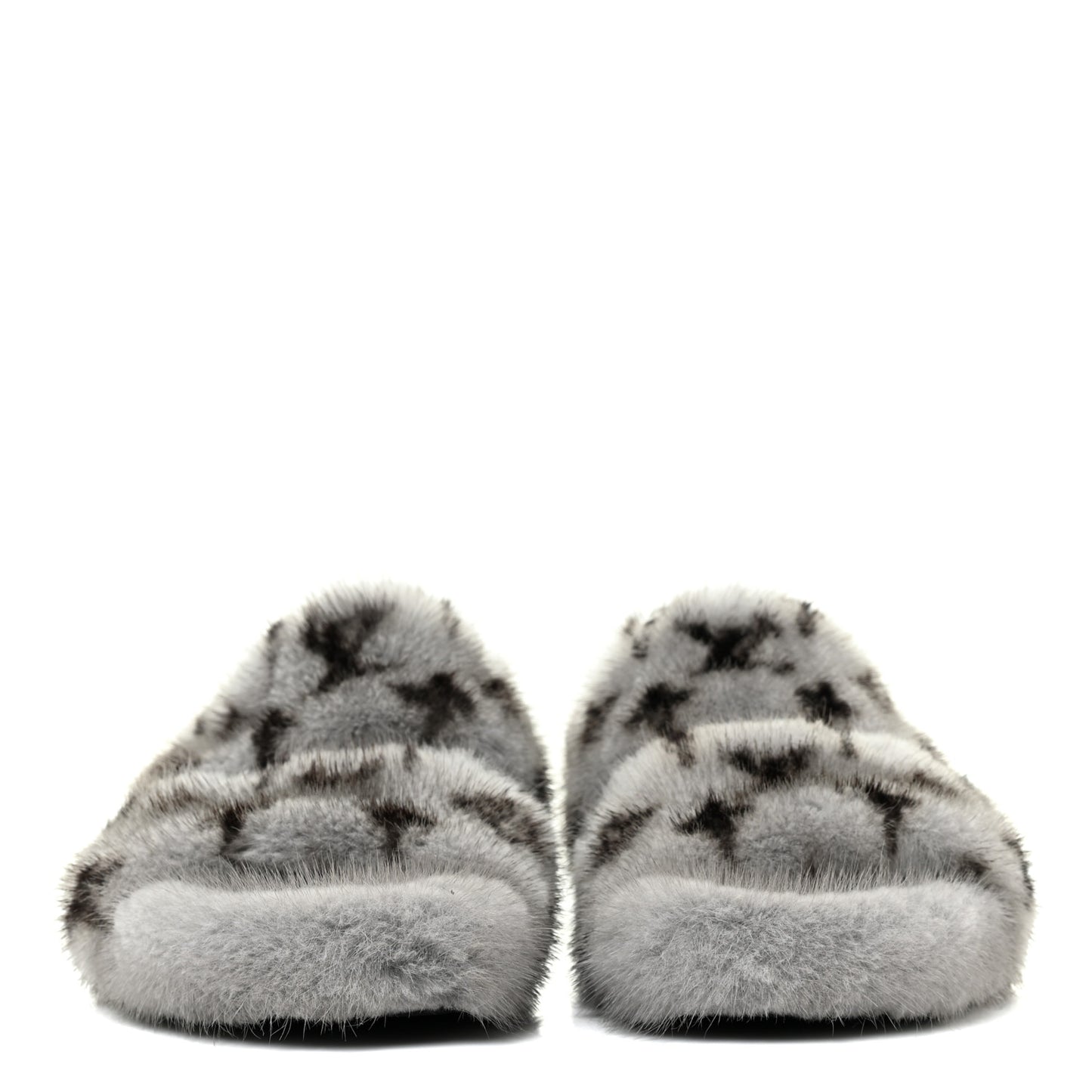 Mink Fur Bom Dia Slippers 39 Grey