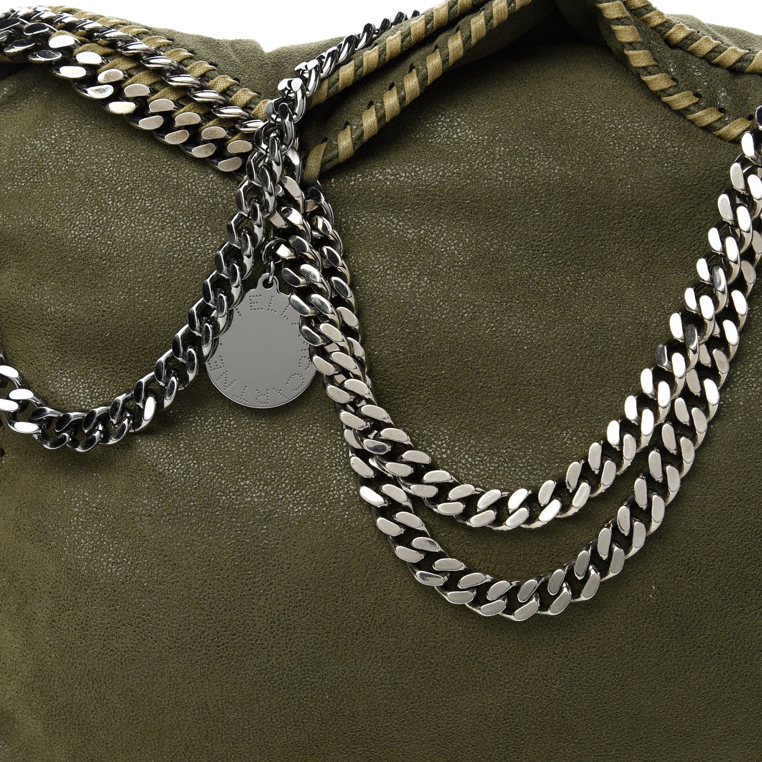 Stella McCartney Shaggy Deer Small Falabella Fold Over Tote Olive 10 of 10