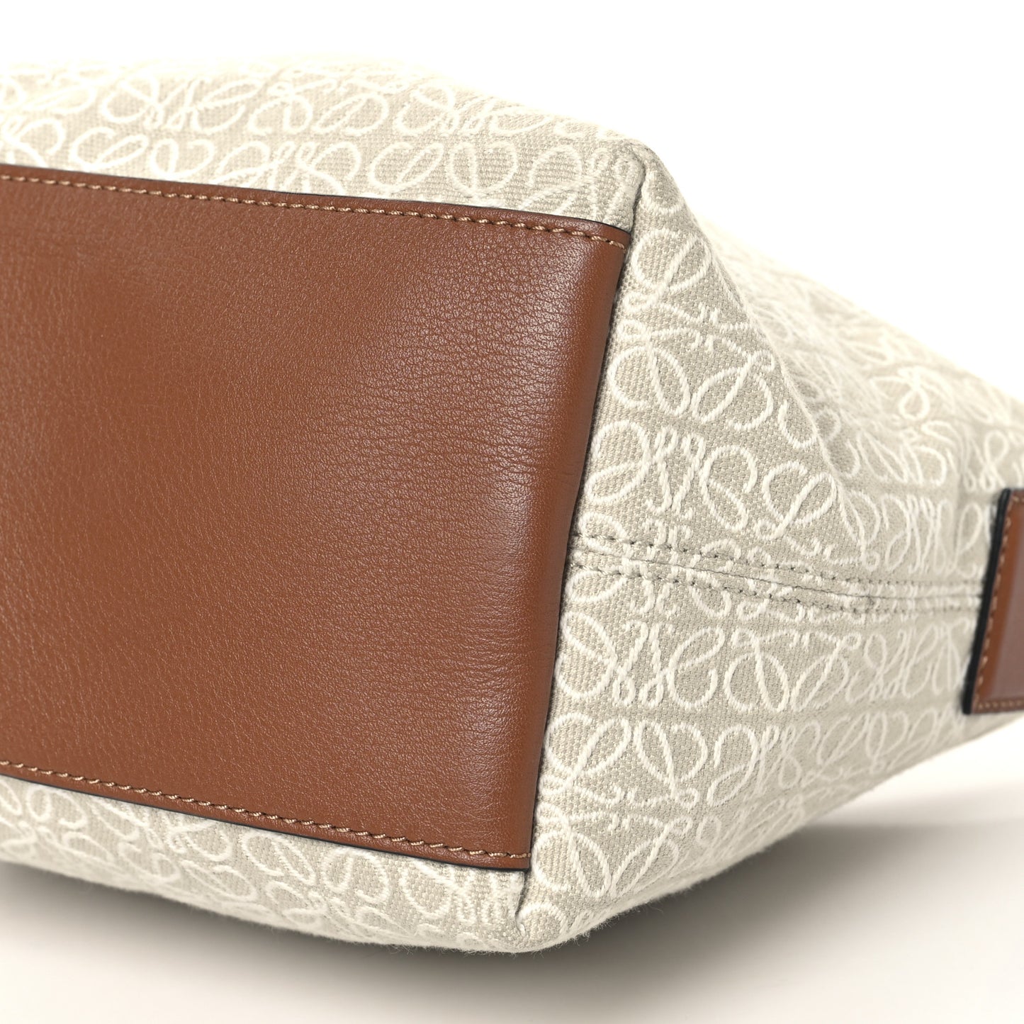 Jacquard Anagram Calfskin Small Cubi Bag Ecru Tan