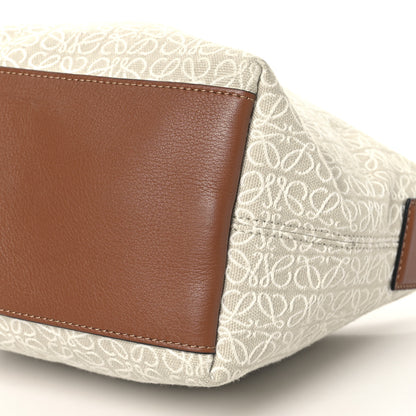 Loewe Jacquard Anagram Calfskin Small Cubi Bag Ecru Tan 9 of 9