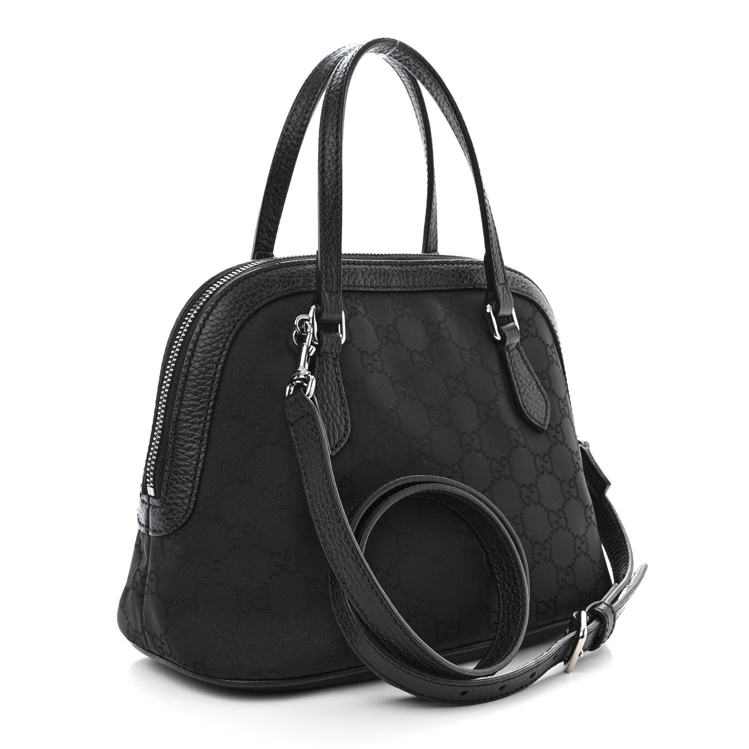 Gucci Monogram Dollar Calfskin Mini Dome Bag Black 3 of 10