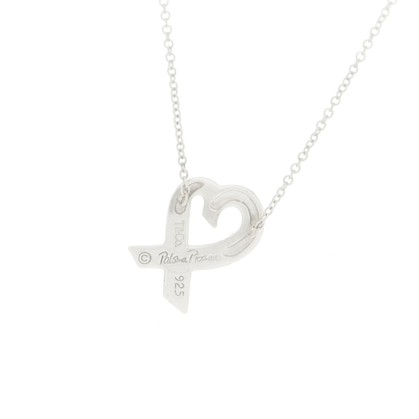 Sterling Silver Paloma Picasso Loving Heart Pendant Necklace