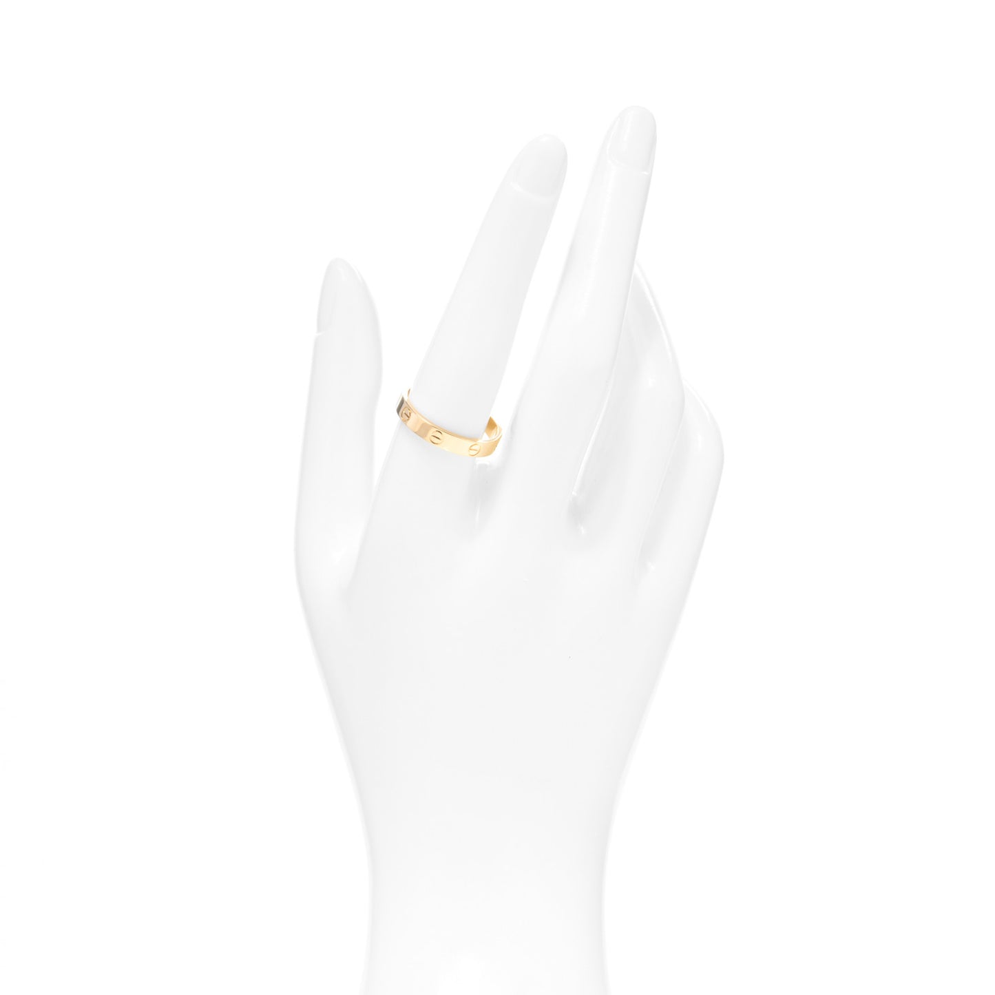 18K Yellow Gold 3.5mm LOVE Wedding Band Ring 60 9