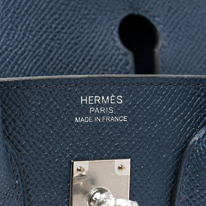 Hermes Epsom Birkin Sellier 25 Bleu Navy 6 of 9