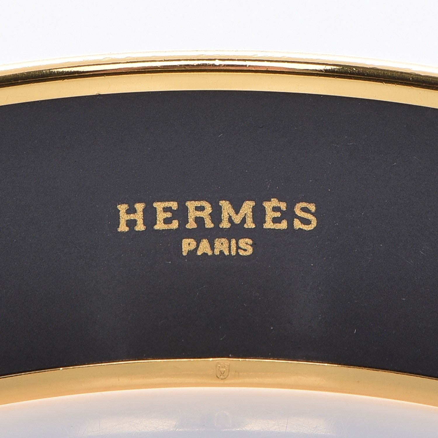 Hermes Enamel Equestrian Printed Wide Bracelet 65 4 of 5