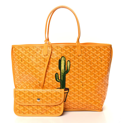 Goyard Goyardine Embroidered Cactus Reversible Anjou PM Yellow 3 of 18
