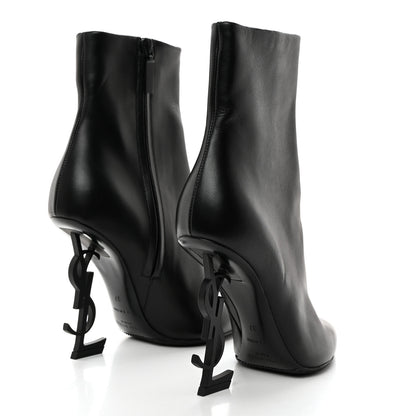 Saint Laurent Calfskin Opyum Ankle Boots 37 Black 4 of 9