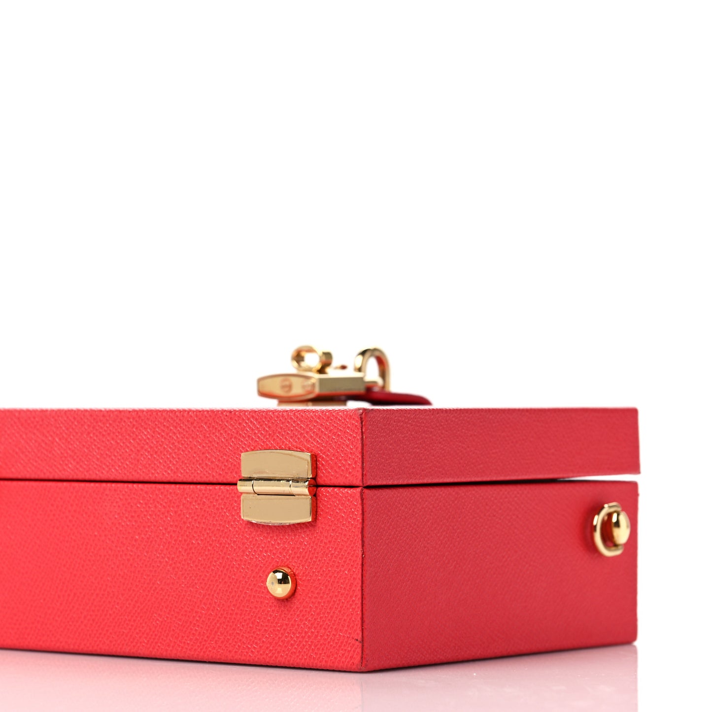 Calfskin Treasure Box Bag Red
