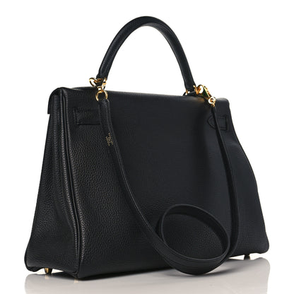 Hermes Togo Kelly Retourne 32 Black 3 of 9
