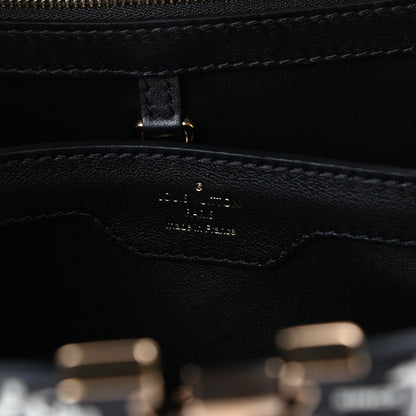 Louis Vuitton Calfskin Since 1854 Embroidered Capucines PM Black 6 of 9