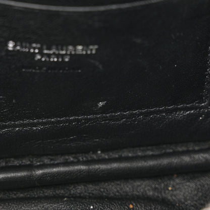 Saint Laurent Calfskin Crocodile Embossed Monogram Mini Lou Camera Bag Fog 12 of 13