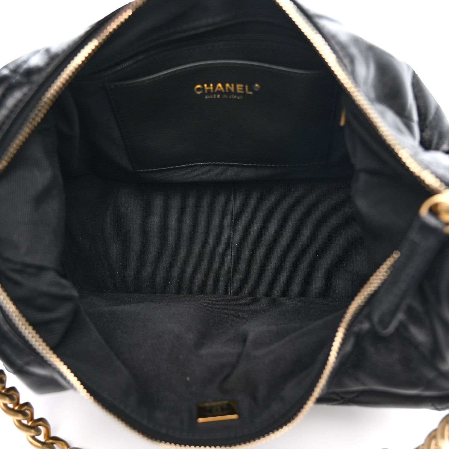 Chanel Shiny Lambskin Quilted Trendy Pockets Hobo Black 5 of 10
