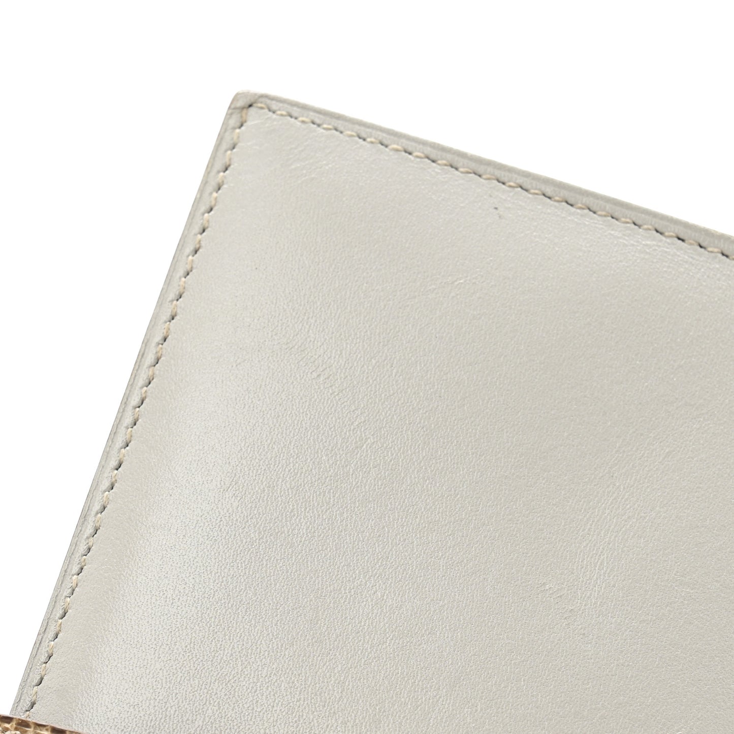 Tadelakt Lizard Bearn Gusset Wallet Gris Perle Ficelle