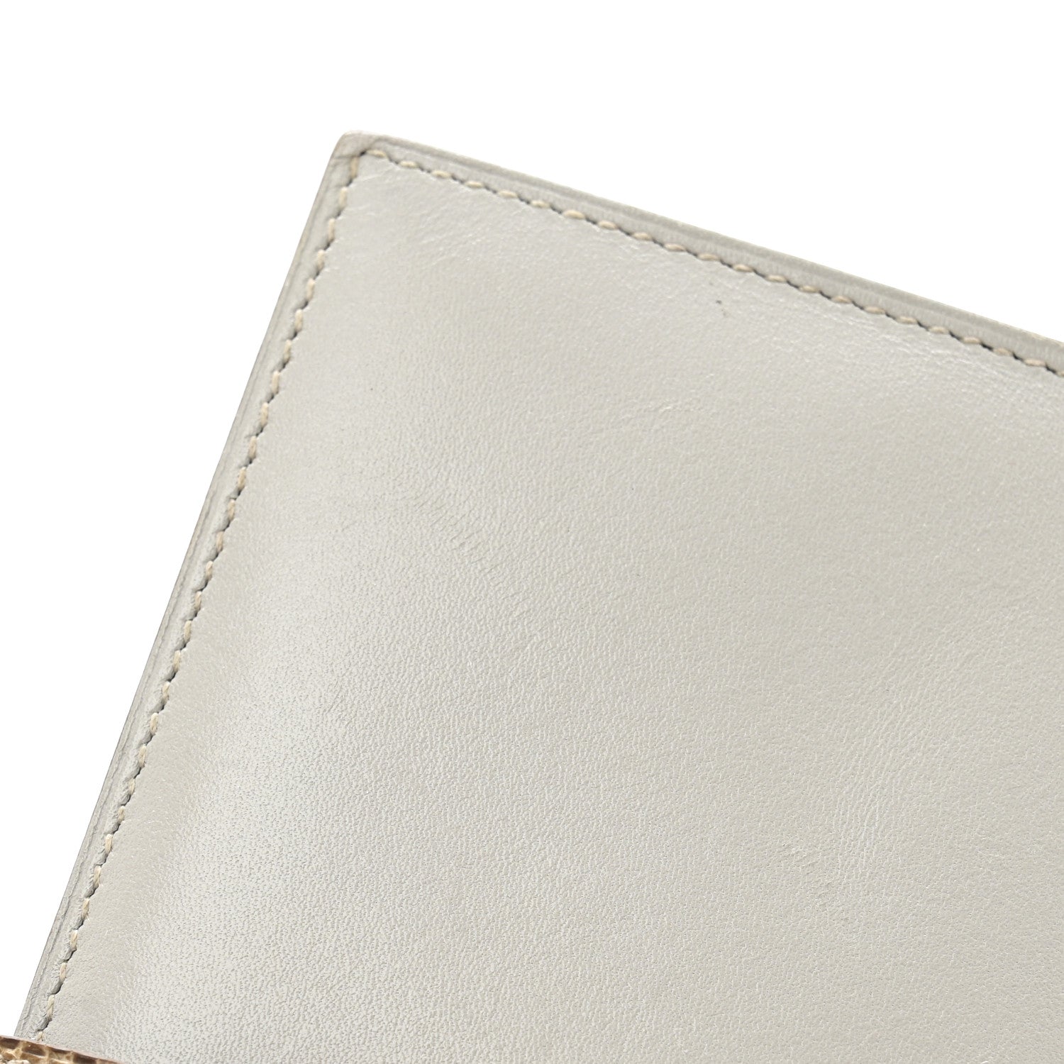 Hermes Tadelakt Lizard Bearn Gusset Wallet Gris Perle Ficelle 10 of 12