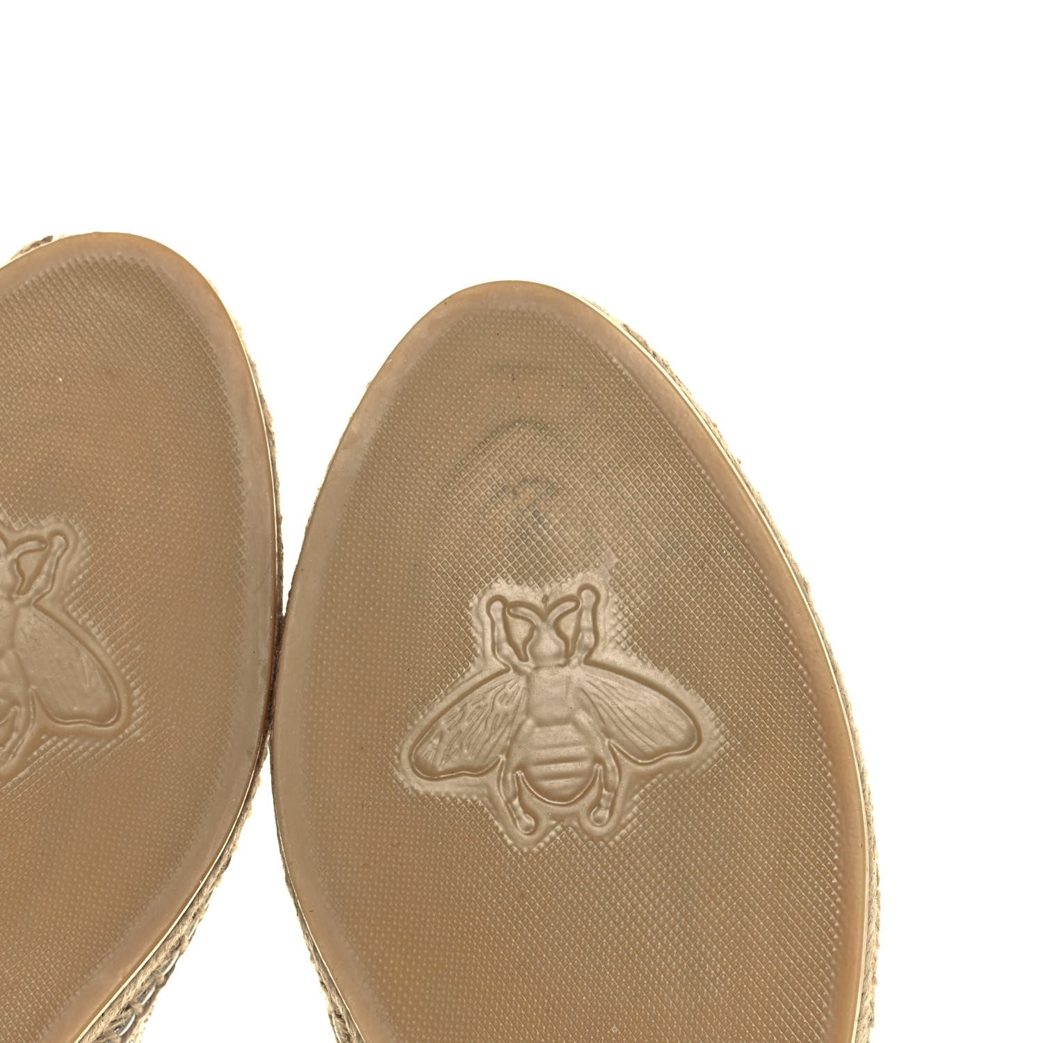 Gucci Lame Nappa GG Monogram Espadrilles 39.5 Silver Beige 7 of 9