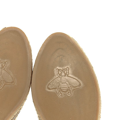 Gucci Lame Nappa GG Monogram Espadrilles 39.5 Silver Beige 7 of 9