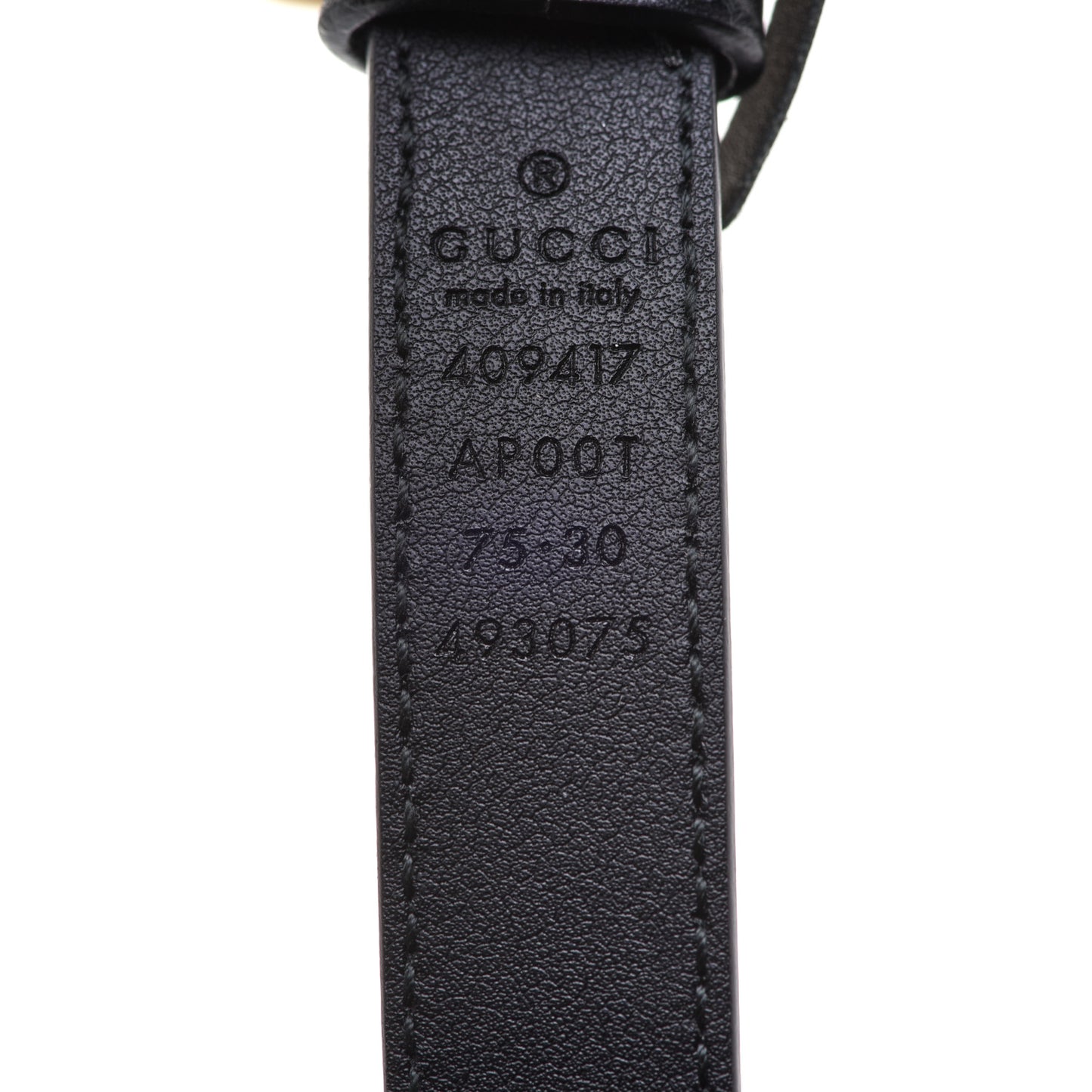 Calfskin Double G 20mm Belt 75 30 Black