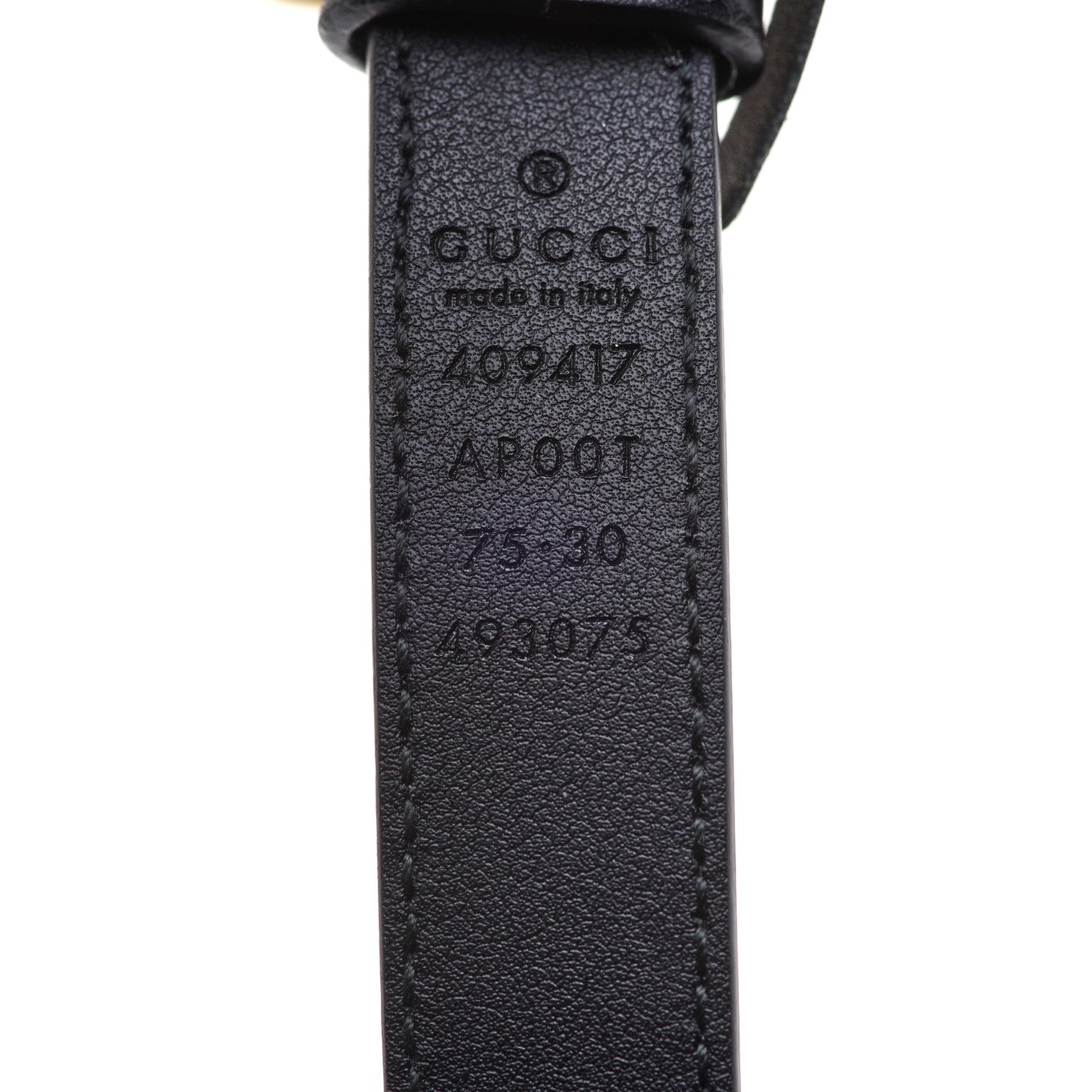 Gucci Calfskin Double G 20mm Belt 75 30 Black 4 of 4