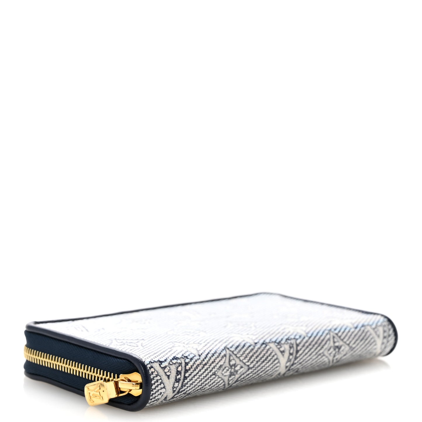 Hollographic Monoglam Zippy Wallet Blue