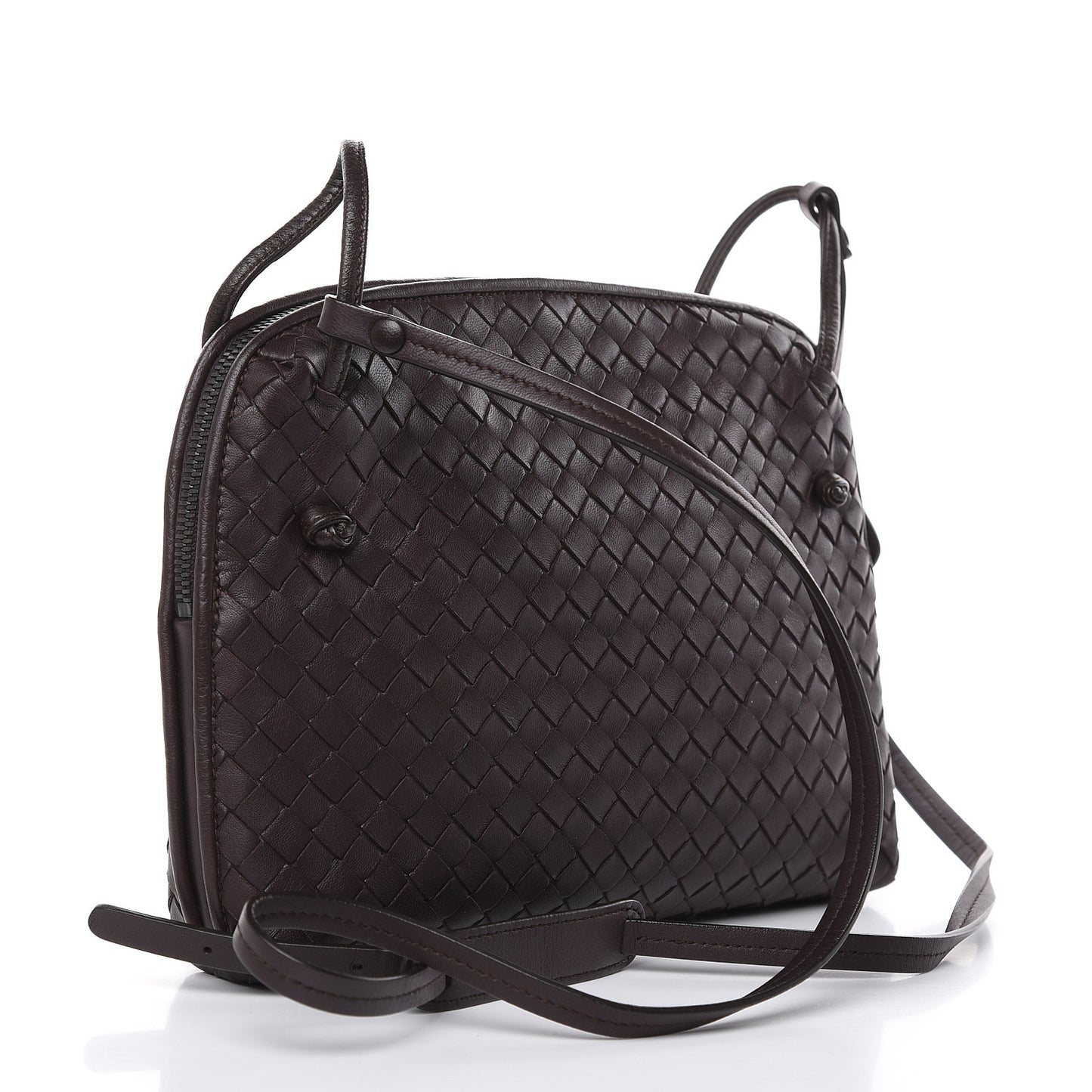 Nappa Intrecciato Nodini Bag Ebano