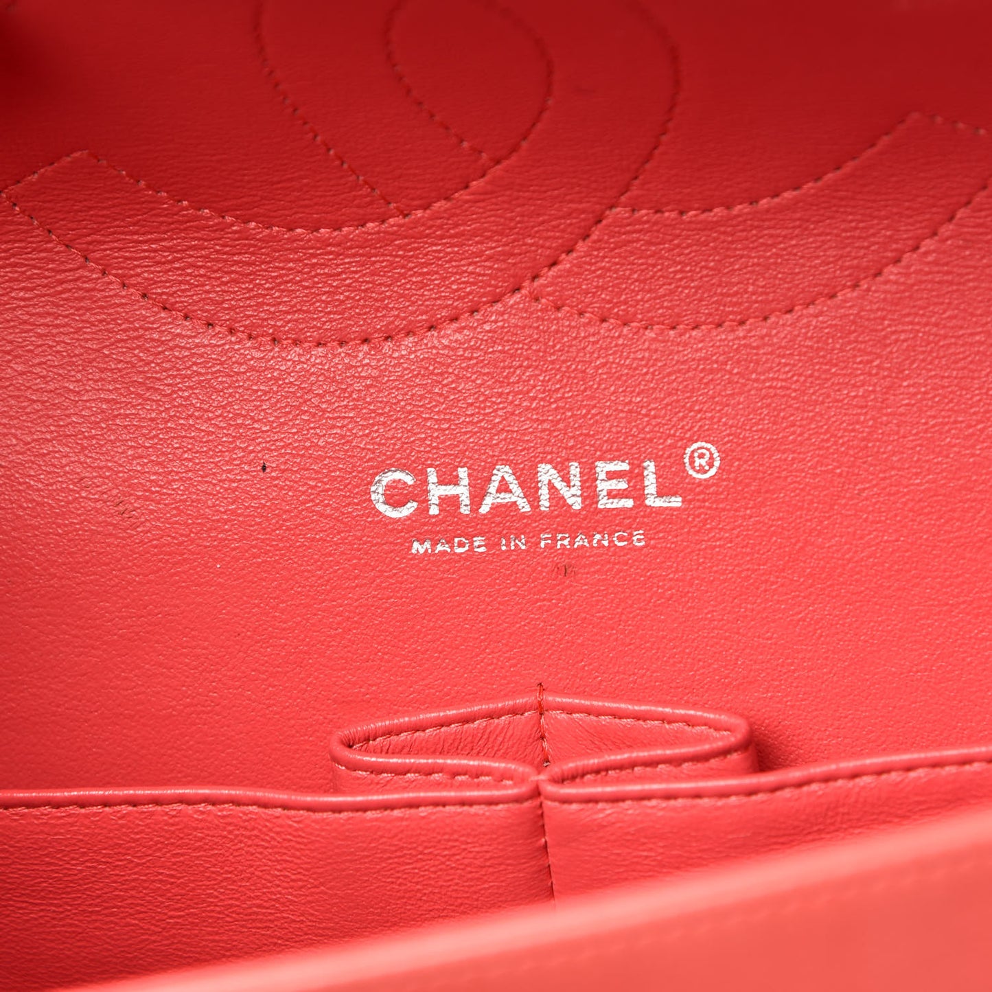 Patent Quilted Jumbo Double Flap Coral